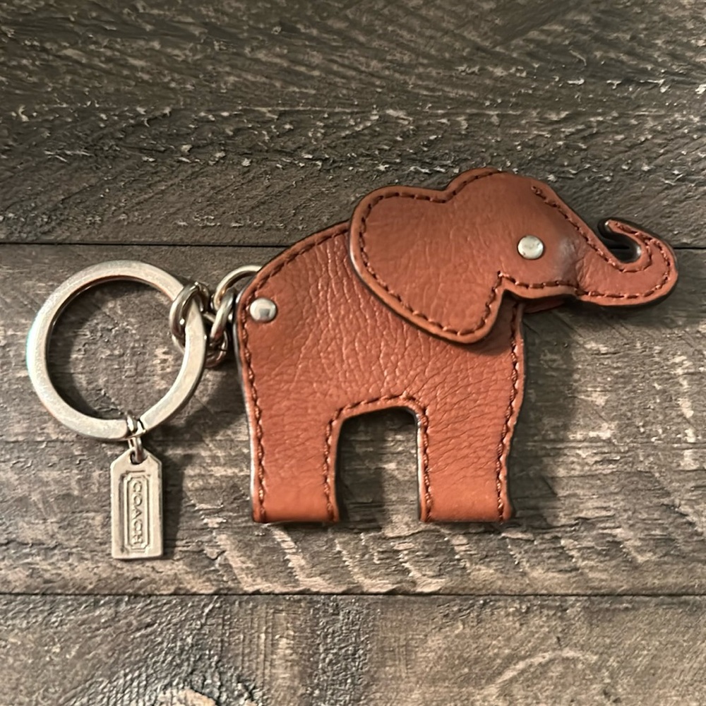 Coach elephant key chain